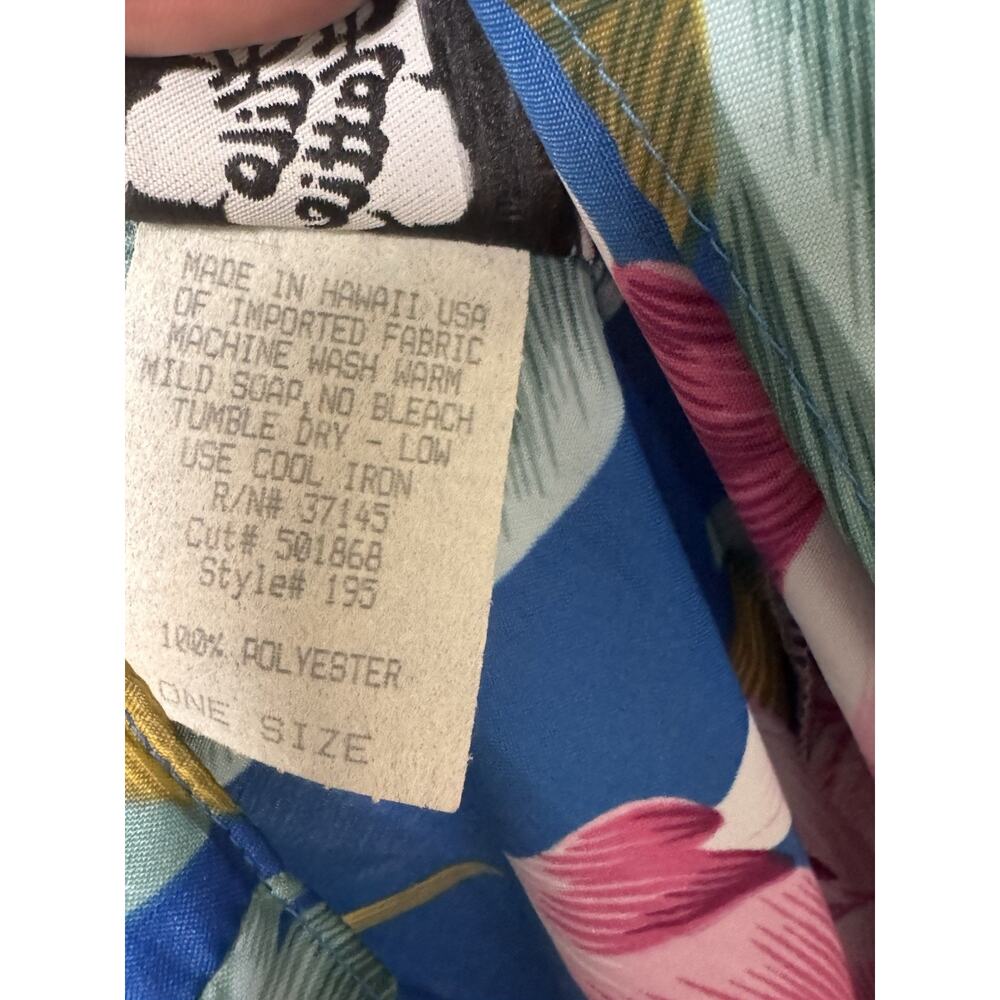 Hilo Hattie Wrap Skirt Womens One Size Blue Orchid Sarong Made USA - Picture 4 of 4